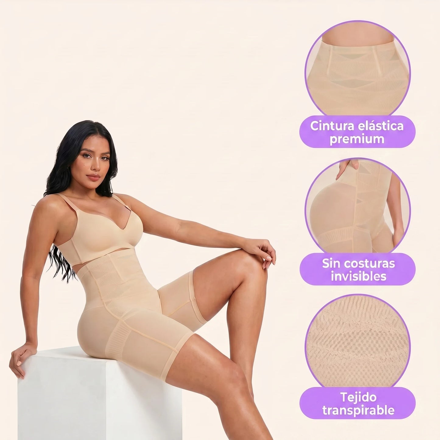 CurveUp™ — Panty Moldeador | Moldea cintura + levanta glúteos + Regalo incluido 🎁